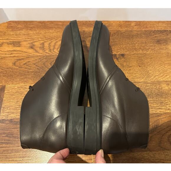 Hugo Boss Calev Leather Chukka Boots Men’s 43 Dark Brown Designer Dress Casual main image 9